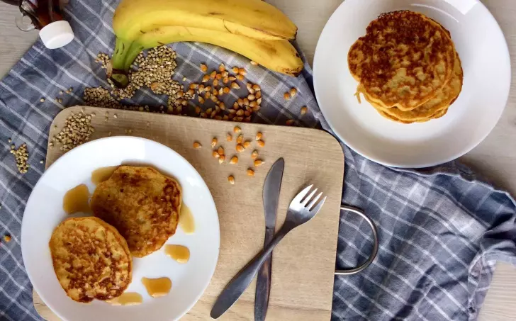 Kukuřično-pohankové kynuté lívance