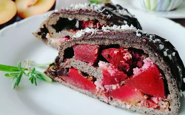 MAKOVÝ ZÁVIN S BLUMAMI