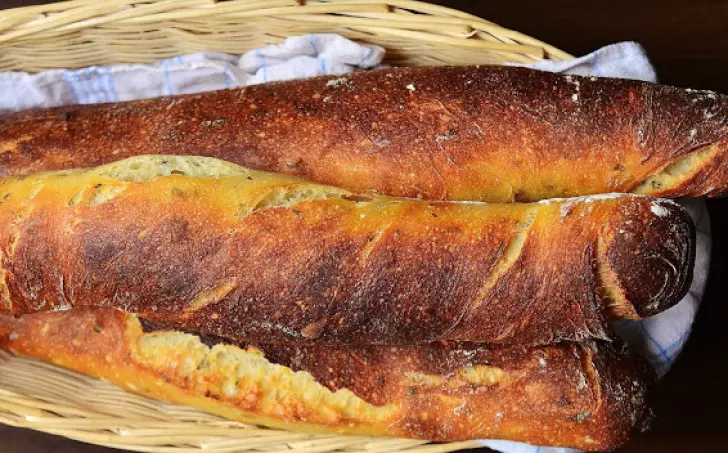 Kváskové podmáslové pseudobagety