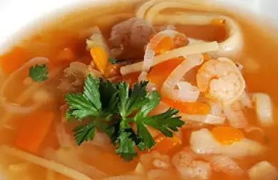 Krevetová polévka se zázvorem