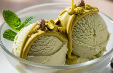 Pistáciová cottage zmrzlina