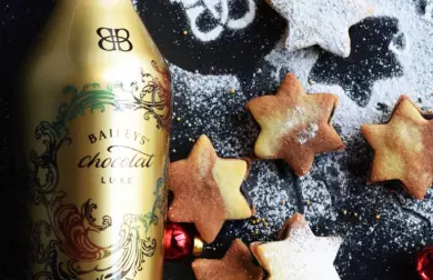 Mramorové linecké cukroví s Baileys krémem