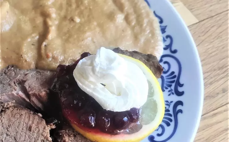 Svíčková na smetaně pomalu pečená bez mouky