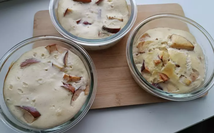 Pečený tvaroh s jablky a vločkami