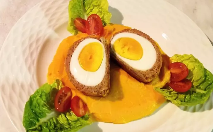 Skotská vejce s dýňovým pyré - LC